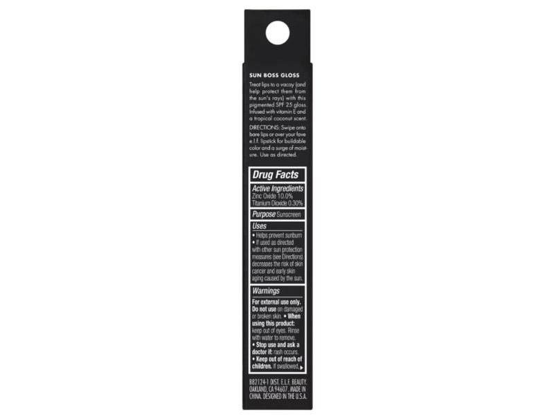 e.l.f. Sun Boss Gloss, SPF 25, It's Your Mauve, 0.13 fl oz/4.0 mL