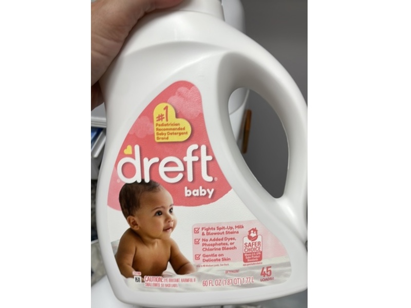 Dreft Baby Liquid Laundry Detergent, 45 loads, 60 fl oz/1.77 L