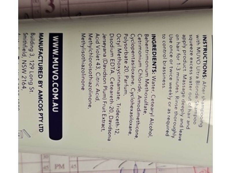 Muvo Ultra Blonde Conditioner, 6.76 fl oz/200 mL