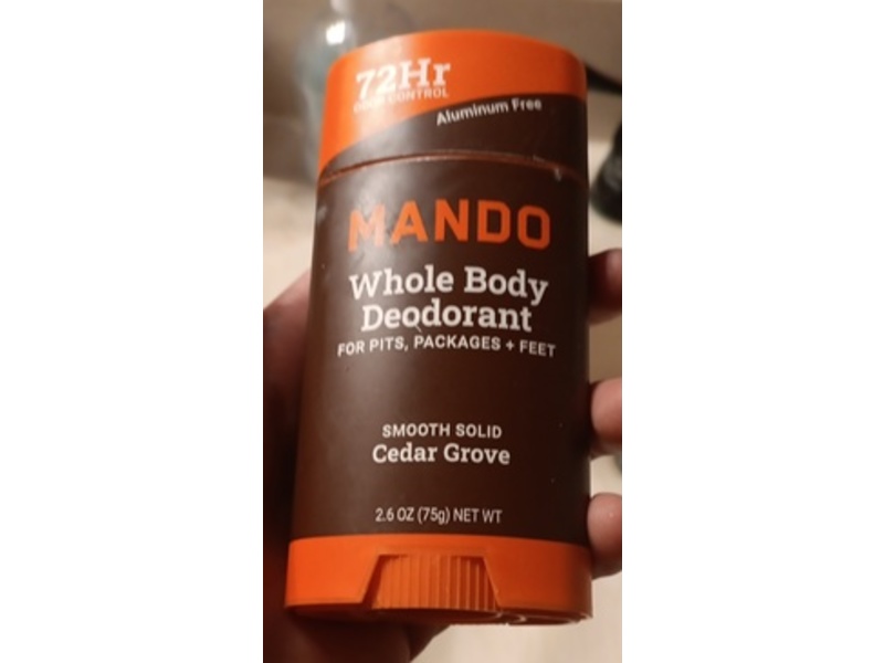 Mando Whole Body Deodorant, Cedar Grove, 2.6 oz/75 g