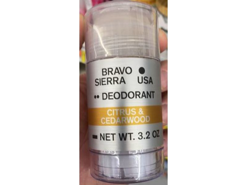 Bravo Sierra Deodorant, Citrus & Cedarwood, 3.2 oz