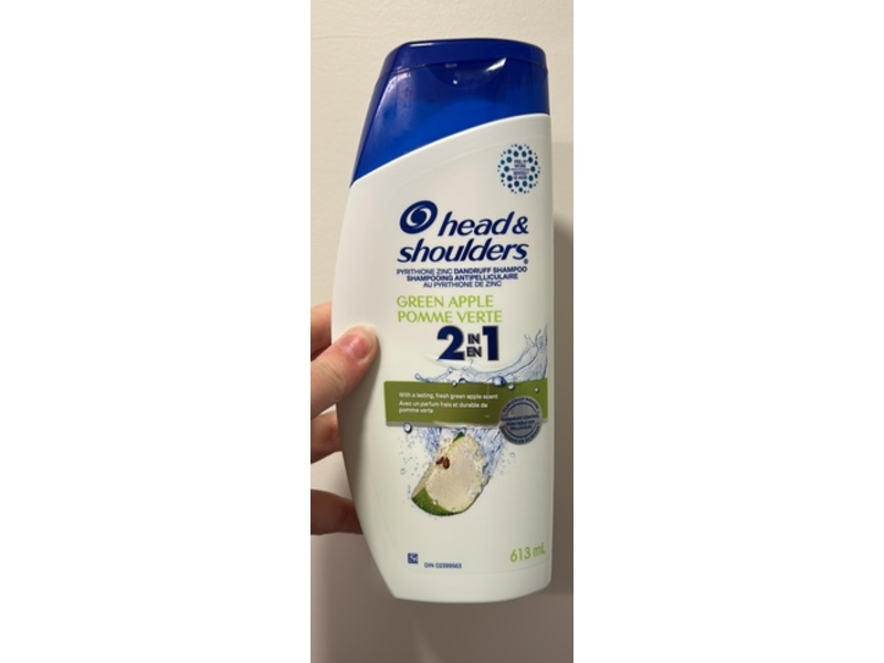Head & Shoulders 2-In-1 Shampoo, Green Apple, 613 mL