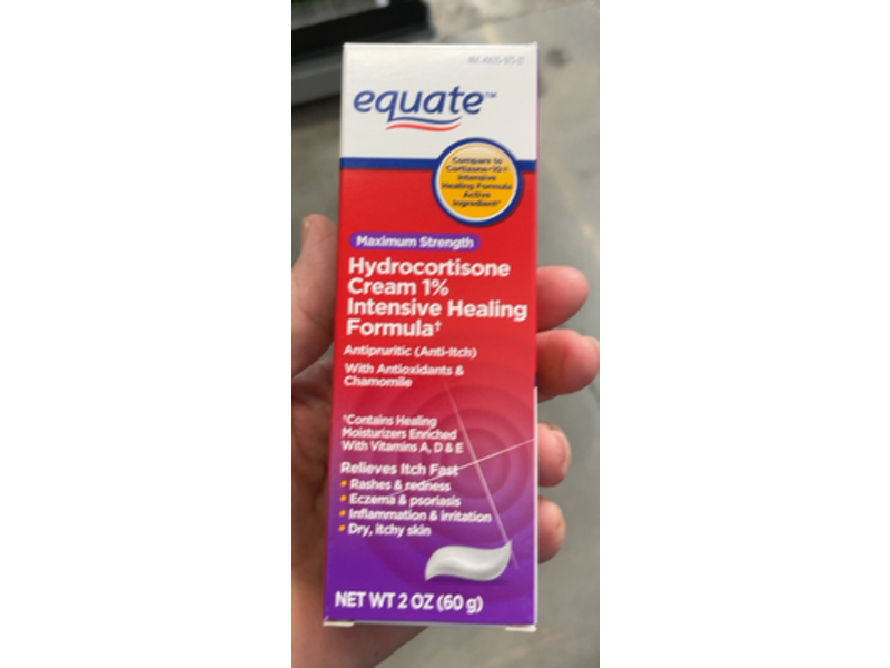 Equate Hydrocortisone Maximum Strength Cream 1%, 2 oz/60 g