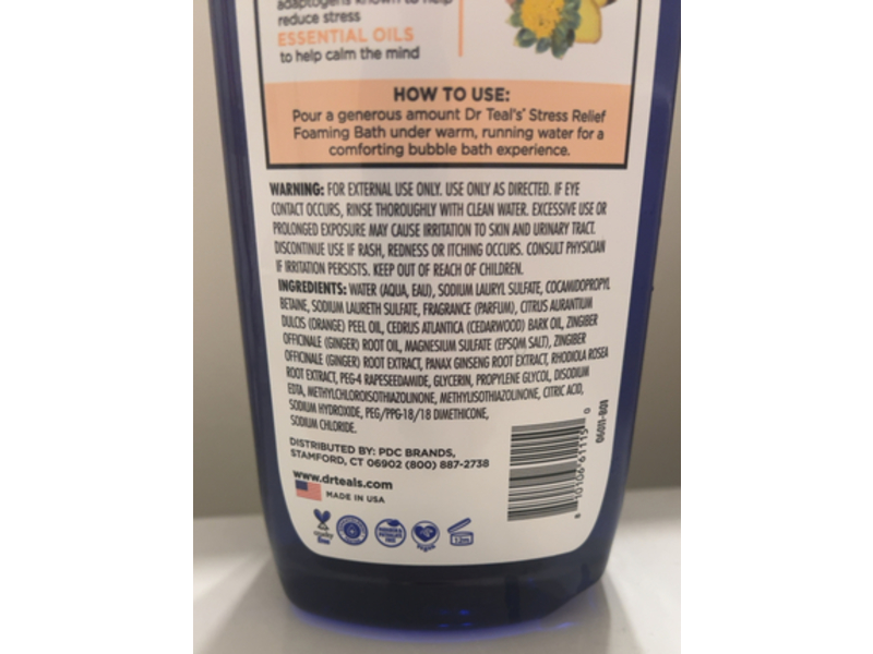 Dr Teal's Foaming Bath, Epsom Salt, 34 fl oz/1000 mL