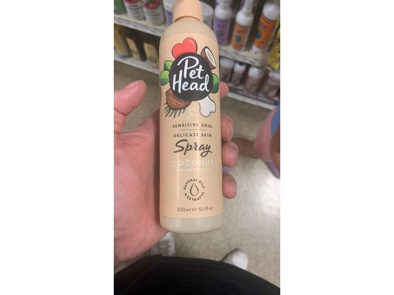 Pet Head Dog Deodoriser Spray, Sensitive Soul Grooming Spray for Dogs with Sensitive Skin, Hypoallergenic Coconut, Brown