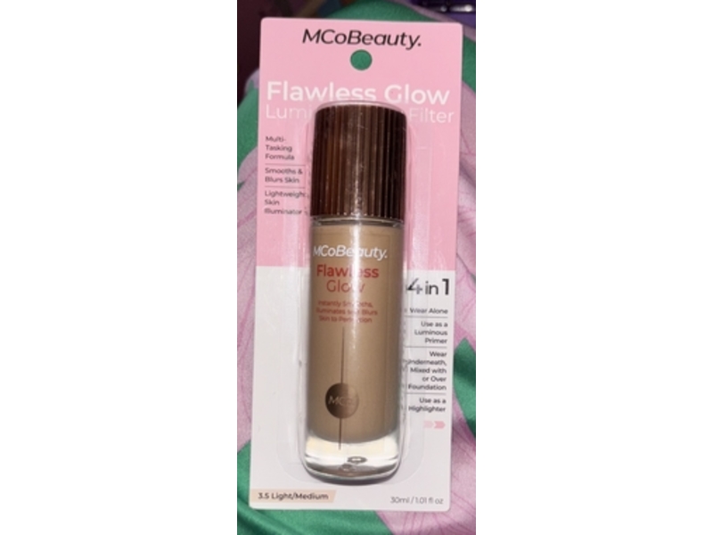 MCoBeauty Flawless Glow Luminous Skin Filter, 3.5 Light/Medium, 1.01 fl oz./30 mL