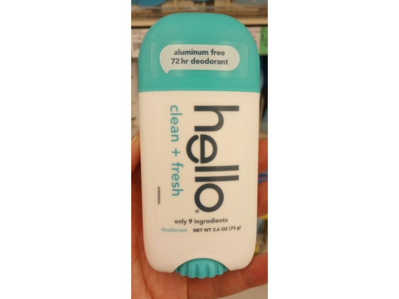 Hello Deodorant, Clean + Fresh, 2.6 oz/73 g, Pack Of 3