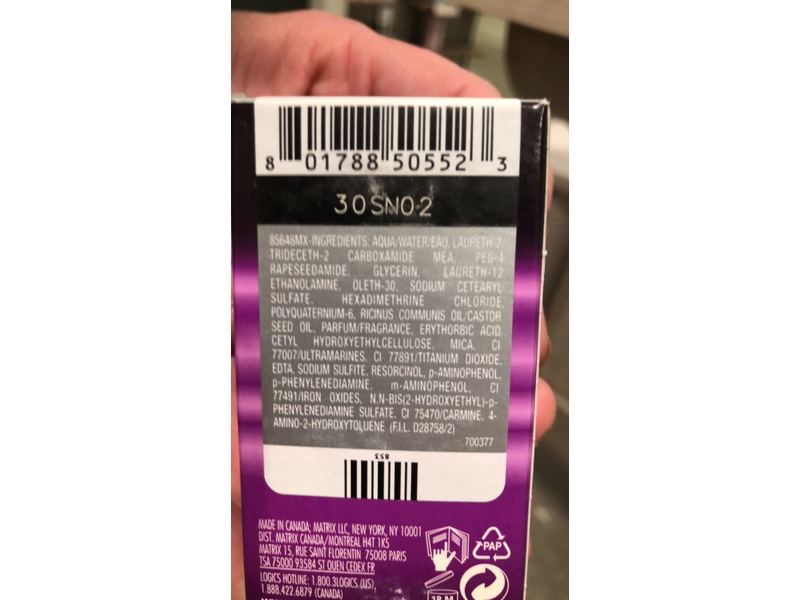 Matrix Logics Color Dna System, 10V-S Lightest Blonde Violet, 2 oz/60 g, 1 Application