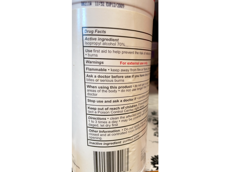 Pharma-C-Wipes First Aid Antiseptic Alcohol Wipes, Isopropyl, 35 Count