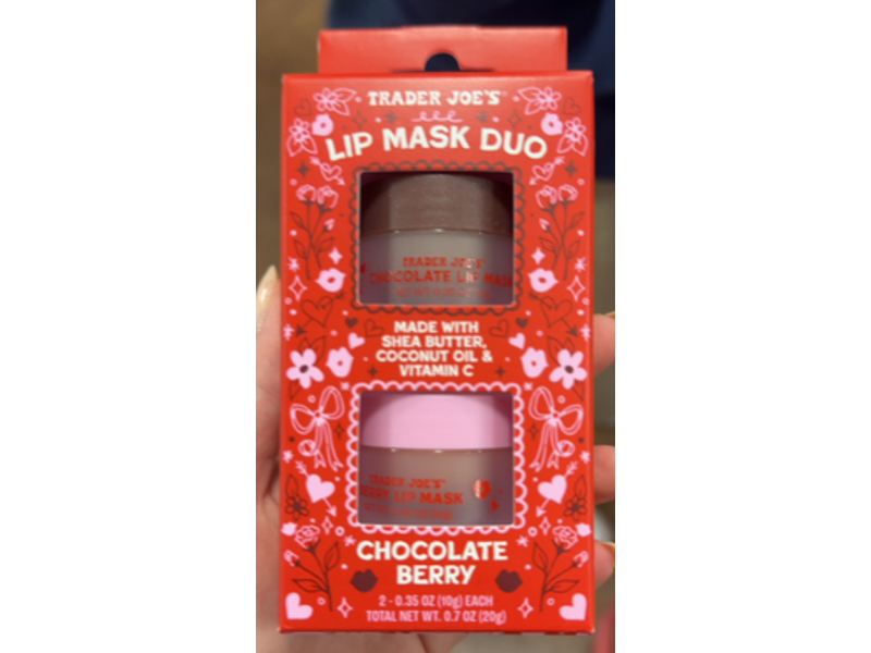 Trader Joe's Lip Mask Duo, Chocolate+Berry, 0.7 oz/20 g