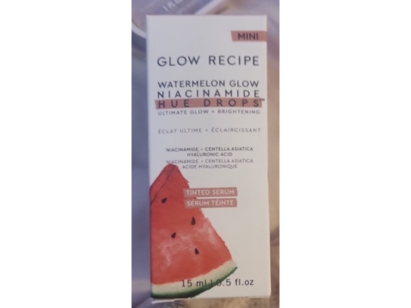 Glow Recipe Watermelon Glow Niacinamide Hue Drops Tinted Serum, Sun Glow, 0.5 fl oz/15 mL