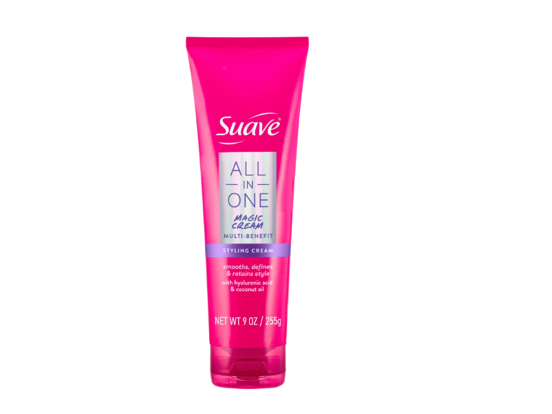 Suave All-In-One Multi-Benefit Magic Styling Cream, Hyaluronic Acid & Coconut Oil, 9 oz/255 g