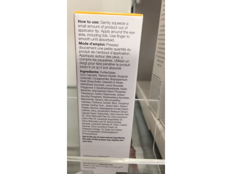 Derma E Vitamin C Perfecting Eye Cream, 1/2 oz/14 g