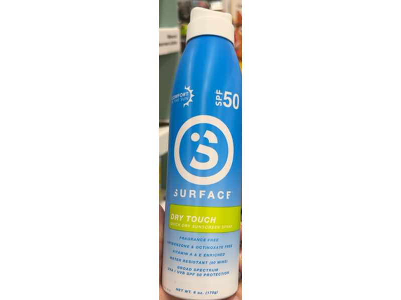 Surface Dry Touch Sunscreen Spray, SPF 50, 6 oz/170 g