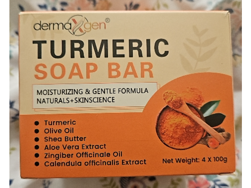 Dermaxgen Turmeric Soap Bar, 100 g, Pack Of 4