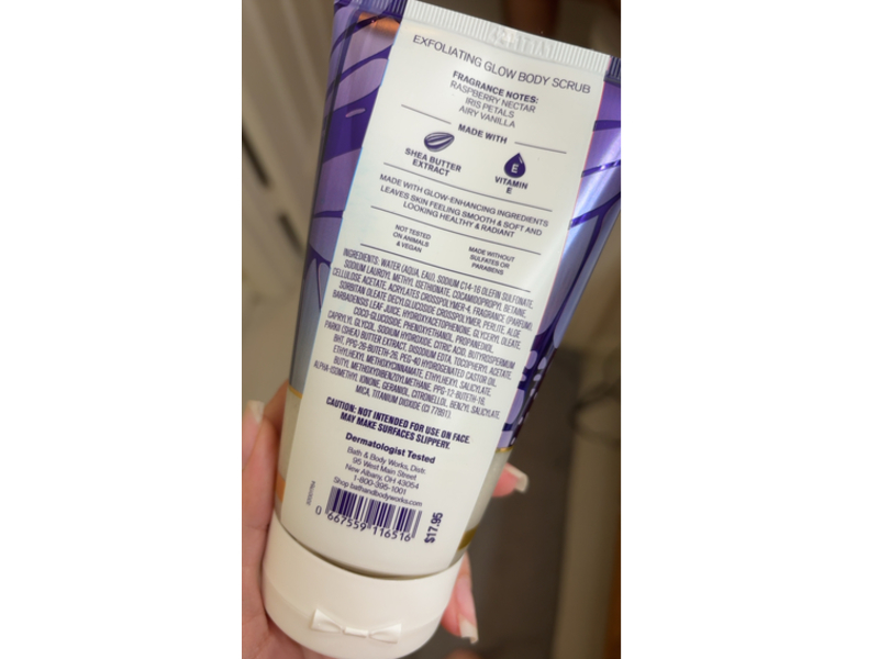 Bath & Body Works Butterfly Exfoliating Glow Body Scrub, Shea Butter + Vitamin E, 8 oz/226 g