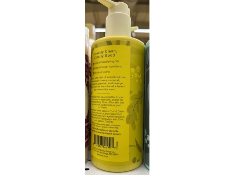 Foxly Hydrating Body Wash, Citrus Beach, 16 fl oz/473 mL