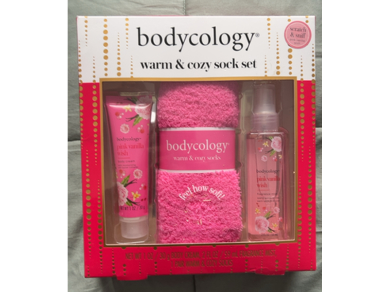 Bodycology Pink Vanilla Wish Warm & Cozy Sock Set