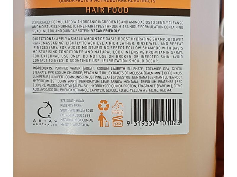 Natural Look Oasis Boost Hydrating Shampoo, 5 L