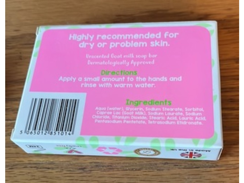 Capure Goat Milk Soap, Unscented, 3 fl oz/85 g, 5 Count