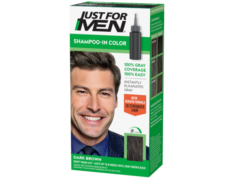 Just For Men Hair Shampoo-In-Color, H-45 Dark Brown, 66 mL