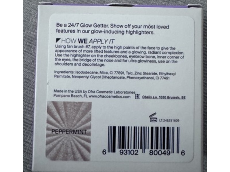 Ofra Highlighter, Peppermint, 0.25 oz/7 g