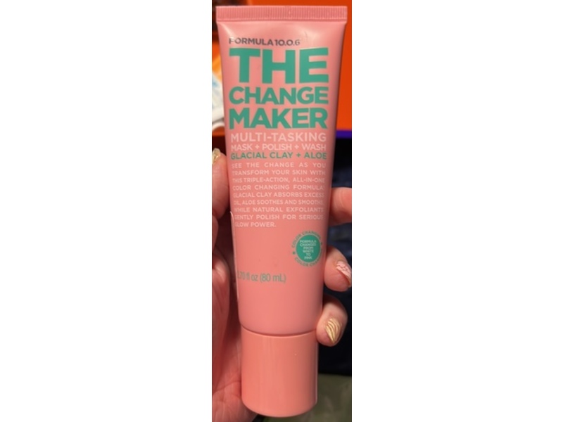 Formula10.0.6 The Change Maker Multi-Tasking Mask+Polish & Wash, Glacial Clay+Aloe, 2.70 fl oz/80 mL