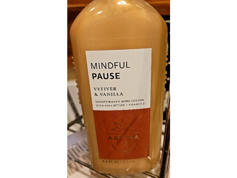 Bath & Body Works Mindful Pause Body Lotion, Vetiver & Vanilla, 6.5 fl oz/192 mL