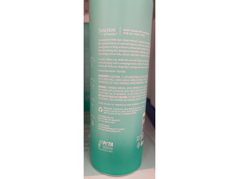 Function Of Beauty Styling Fresh Reset Dry Shampoo, 5 oz/141.7 g