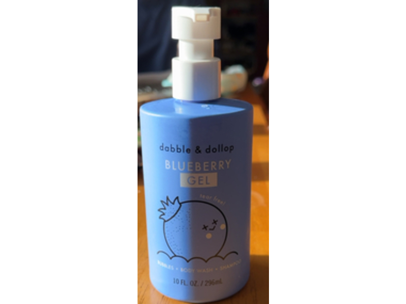Dabble & Dollop Bubble Bath, Body Wash & Shampoo, Blueberry Gel, 10 fl oz/296 mL