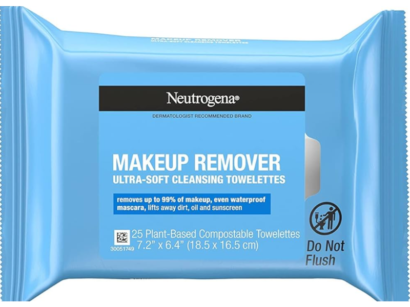 Neutrogena Makeup Remover Ultra-Soft Cleanser Towelettes, 25 Count