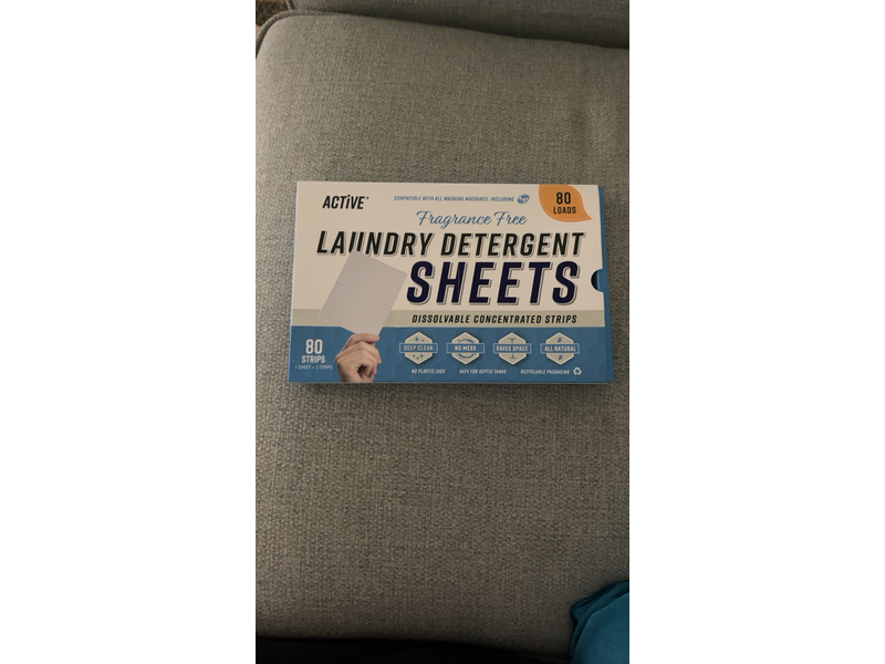 Laundry Detergent Sheets Eco Washing Strips, 80 Loads,