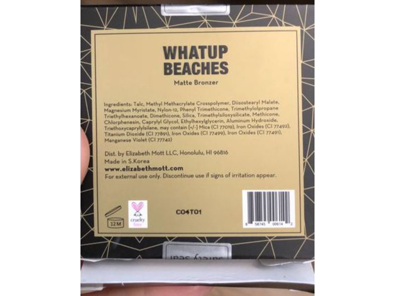 Elizabeth Mott Whatup Beaches Bronzer, Matte, 0.35 oz / 10 g