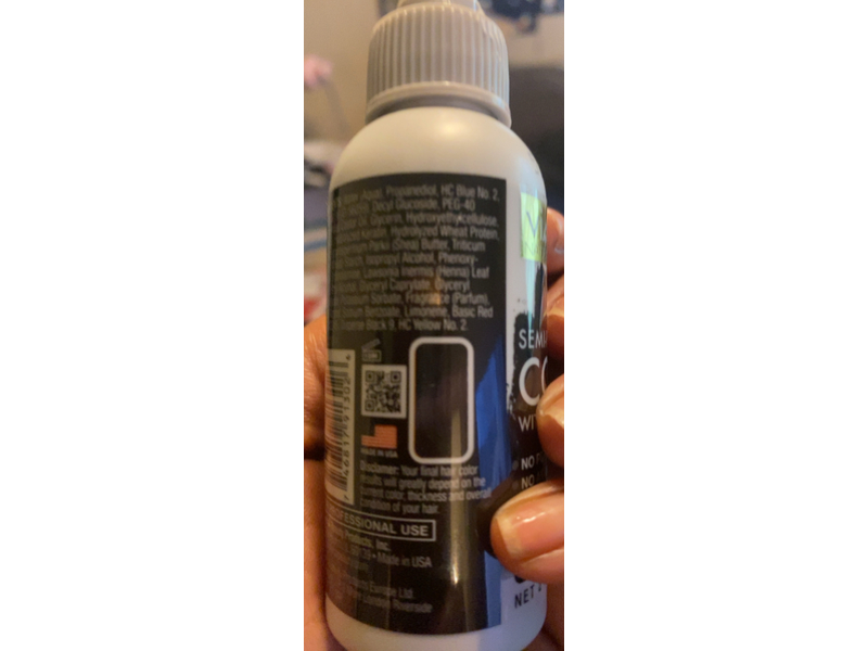 Via Natural Semi Permanent Gray Coverage Hair Color, Jet Black 130, 2 fl oz/60 mL