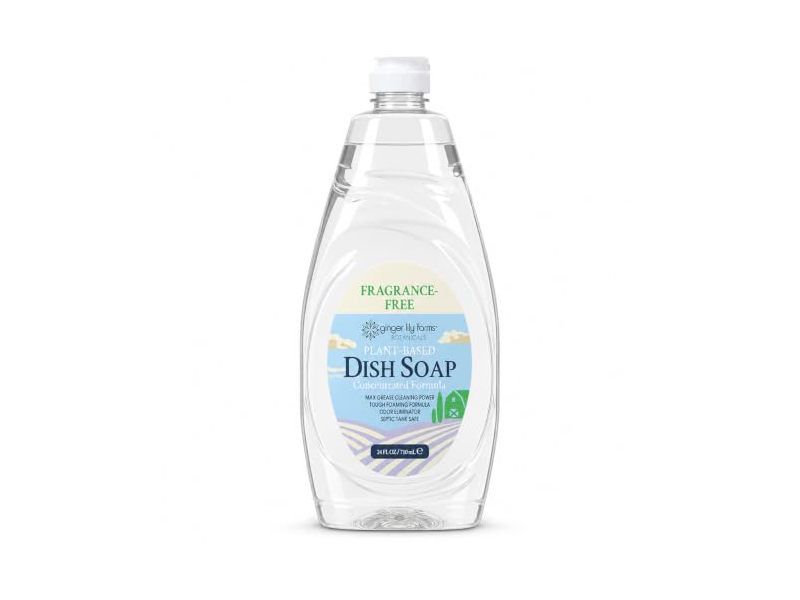 Ginger Lily Farms Botanicals Dish Soap, Fragrance Free, 24 fl oz/710 mL