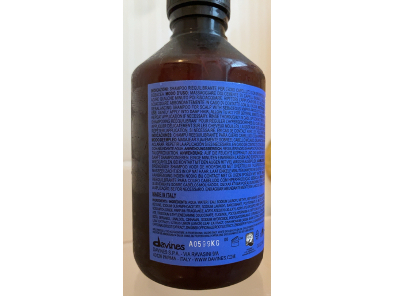 Davines Rebalancing Shampoo, 8.45 fl oz/250 mL
