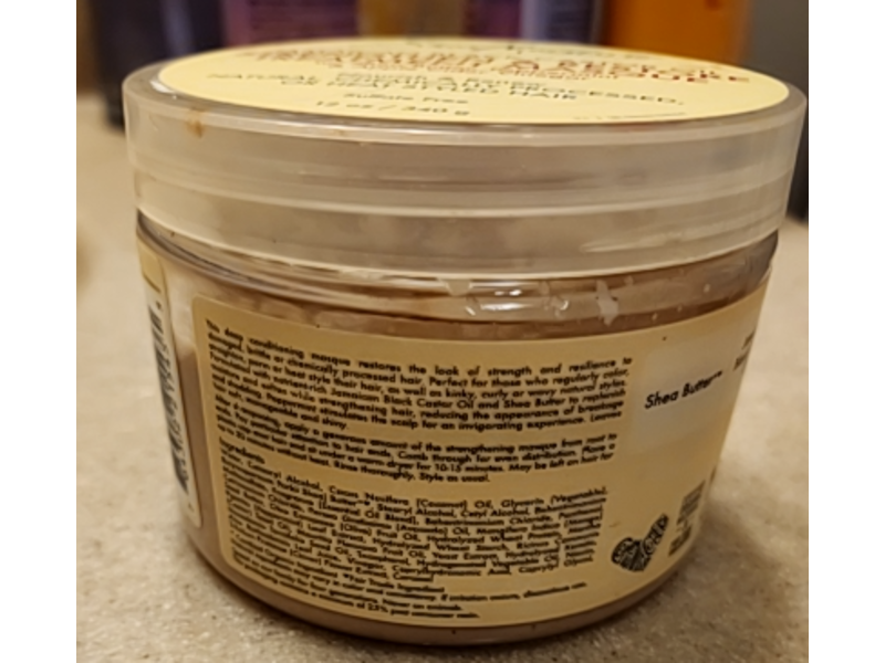 SheaMoisture Strengthen & Restore Treatment Masque, Jamaican Black Castor Oil, 12 oz/340 g, 2 Count
