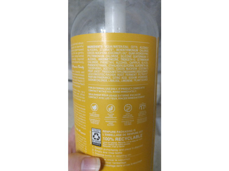 Renpure Hydrate + Replenish Leave-In Conditioner, 24 fl oz/710 mL