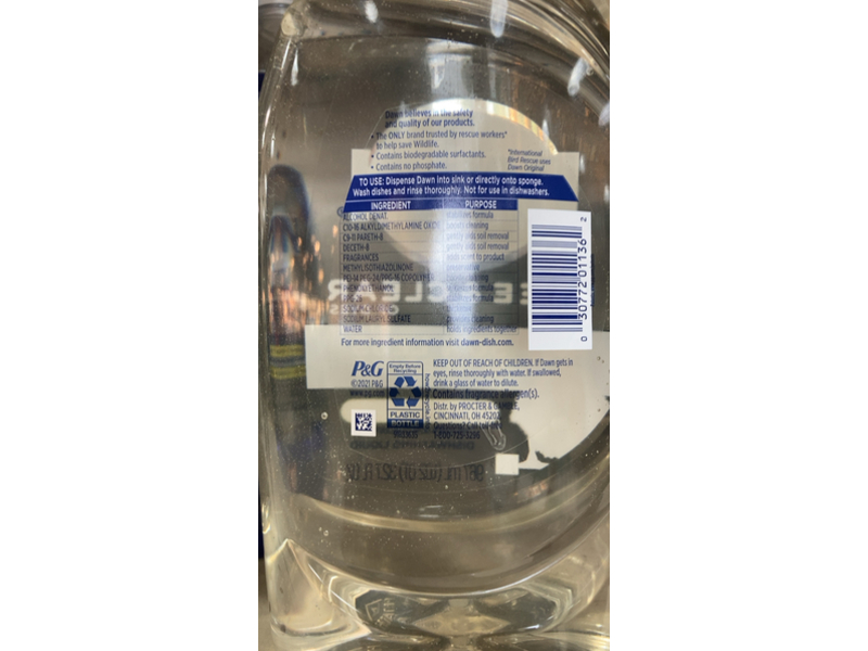 Dawn Ultra Free & Clear, Lemon Essence Scent, 32.7 fl oz/967 mL