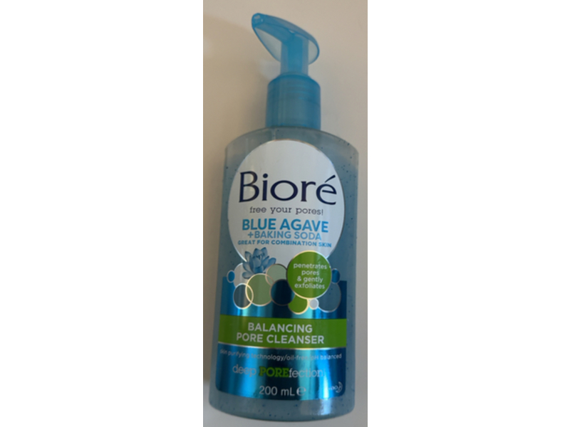 Biore Balancing Pore Cleanser, Blue Agave + Baking Soda, 200 mL