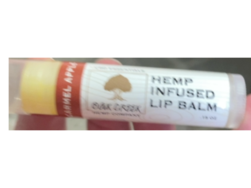 Oak Creek Hemp Infused Lip Balm, Caramel Apple, 0.15 oz