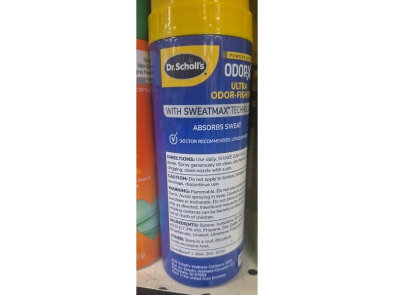 Dr. Scholl's Odor-X Ultra Odor-Fighting Powder Spray, 4.7 oz/133 g