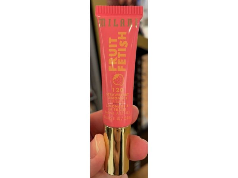 Milani Fruit Fetish Lip Balm, 120 Strawberry Lemonade, 0.45 fl oz/13.3 mL