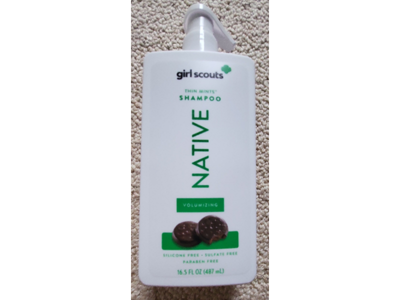 Native Girl Scouts Volumizing Shampoo, Thin Mints, 16.5 fl oz/487 mL