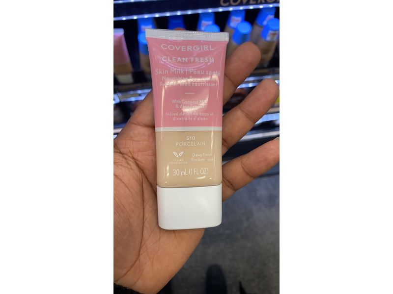 CoverGirl Clean Fresh Skin Milk Foundation, Porcelain, 1 fl oz / 30 mL