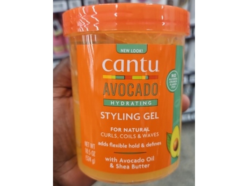Cantu Hydrating Styling Gel, Avocado Oil & Shea Butter, 18.5 oz/524 g
