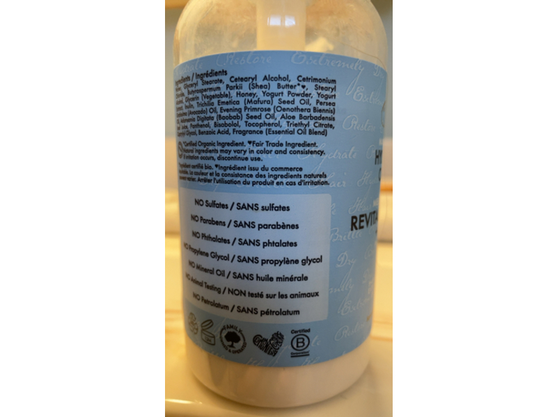 SheaMoisture Hydrate + Repair Conditioner, Manuka Honey & Yogurt, 369 g