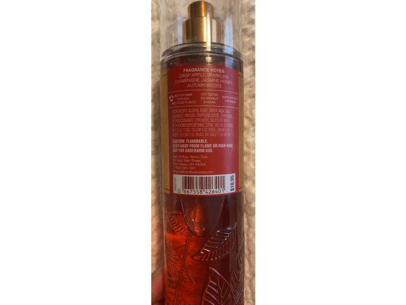 Bath & Body Works Fine Fragrance Mist, Champagne Apple & Honey, 8 fl oz/236 mL