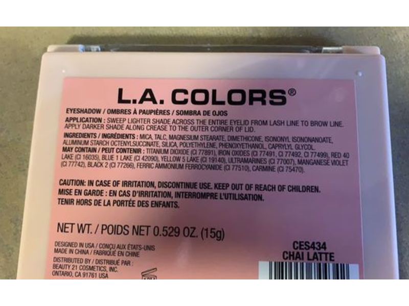 L.A. Colors Let's Talk Tea Eyeshadow Palette, Chai Latte, 0.529 oz/15 g