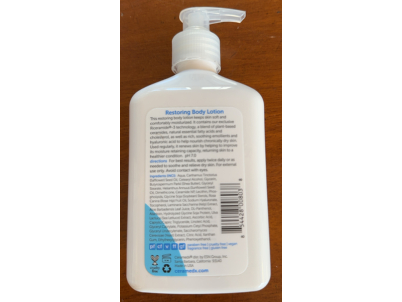 Ceramedex Restoring Body Lotion, Riceramide, 12 fl oz/354 mL